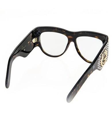 GUCCI AUTHENTIC HOLLYWOOD FOREVER 0144 Blue Havana Crystal GUCCI AUTHENTIC HOLLYWOOD FOREVER 0144 Blue Havana Crystal