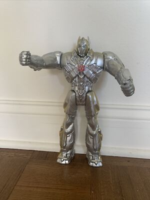Transformers Age Of Extinction Optimus Prime Silver Knight Figure 2013 Hasbro