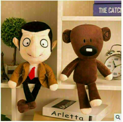 2PC 30CM Movie Mr Bean+Teddy Bear Soft Doll Stuffed Animal Plush Toy Kids Gift - Picture 1 of 5