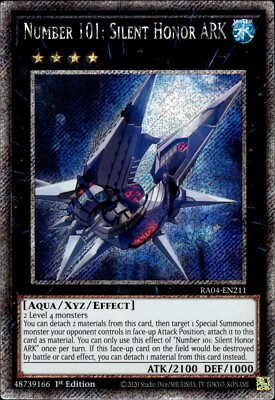 Nummer 101: Stille Ehre ARK - Platin Secret Rare 1. RA04-DE211 - NM - YuGiOh