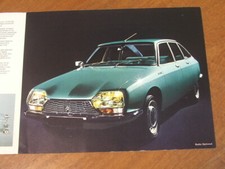 1973 Citroen GS range original UK market foldout brochure