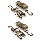 2" x 27' Ratchet Straps with S-Hooks - 2-Pack