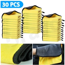 Set of 30 Microfiber Cleaning Cloth 12x12" Car Care Towel Drying Polishing Rag
