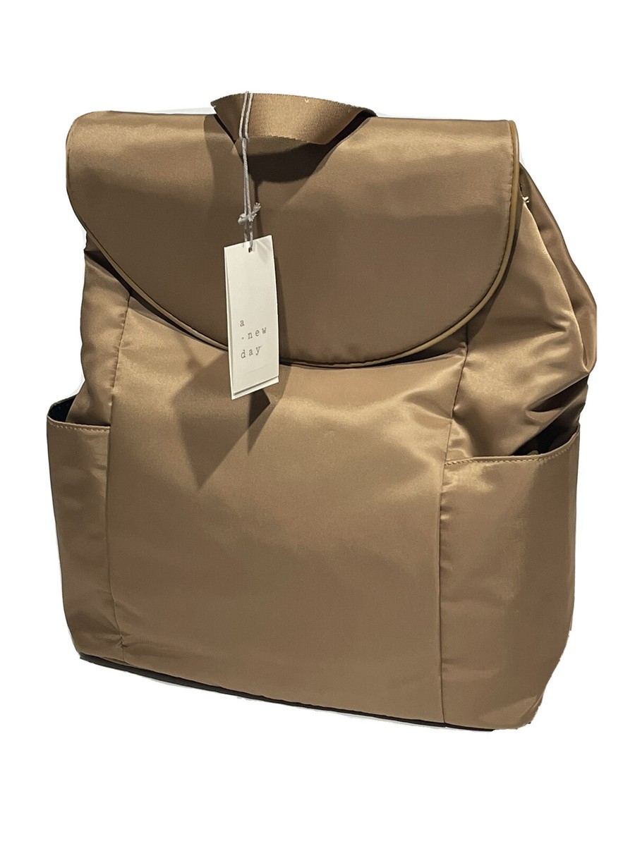 A New Day Desert Tan Magnetic Closure Flap Backpack | eBay display picture 3