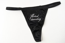 1 NEW Victoria's Secret VINTAGE Y2K Stretch Satin V-String Thong Panties MEDIUM