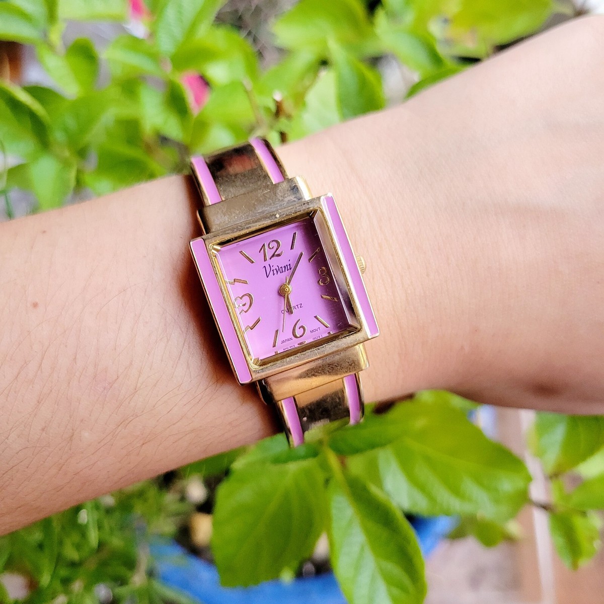 Vivani Rose Gold Tone Openwork Cuff Quartz Watch VIVANI Wristwatches for sale - eBay main image 2