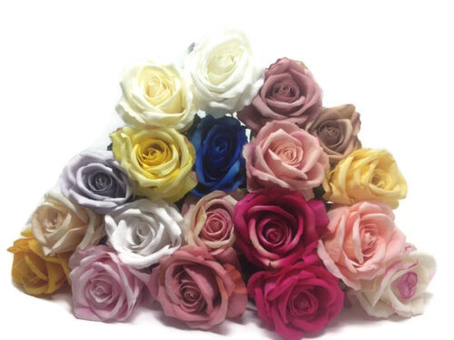 Long Single Stem Velvet Touch Artificial Rose - Wedding Bouquet Vase Flowers - Picture 1 of 32