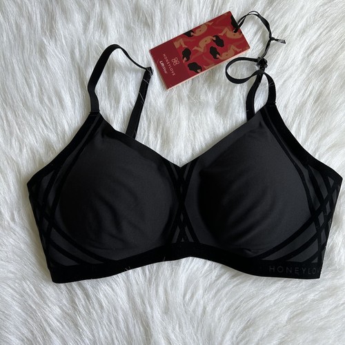HoneyLove Lift Wear Silhouette Bra Womens Size Small Black Wireless eBay