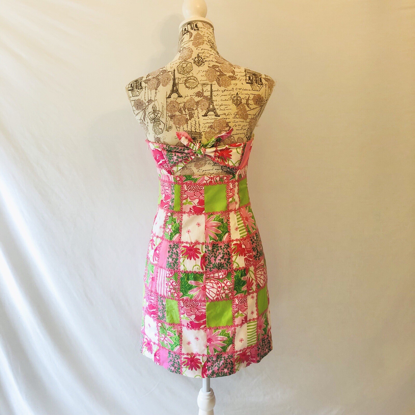 Lilly Pulitzer Strapless Patchwork Franco Dress S… - image 10