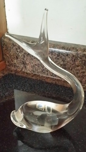 large glass clear fish dolphin or porpoise or wh
