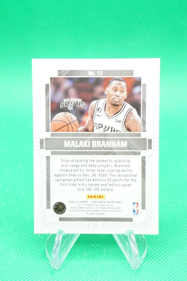 (2 Cards) 2022-23 Contenders Rookie of the Year Contenders 12 Malaki Branham AS1 - Image 4 of 4