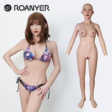 Roanyer Silicone May whole Body Suit With Feet Female Mask Breast Crossdresser