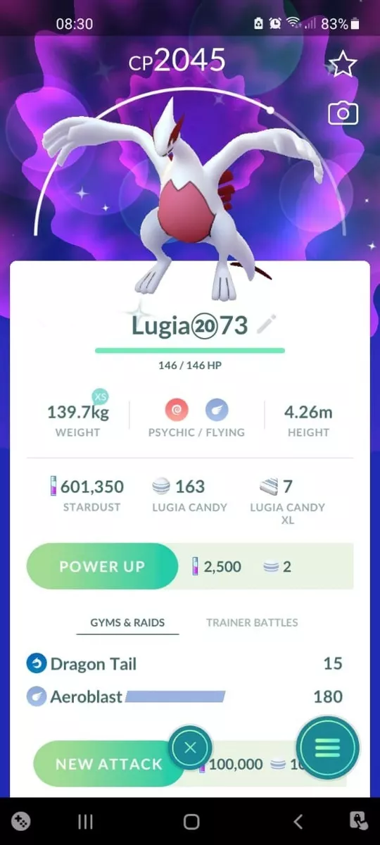 Pokémon Go: Shiny Lugia  Pokemon, Pokemon go, My pokemon