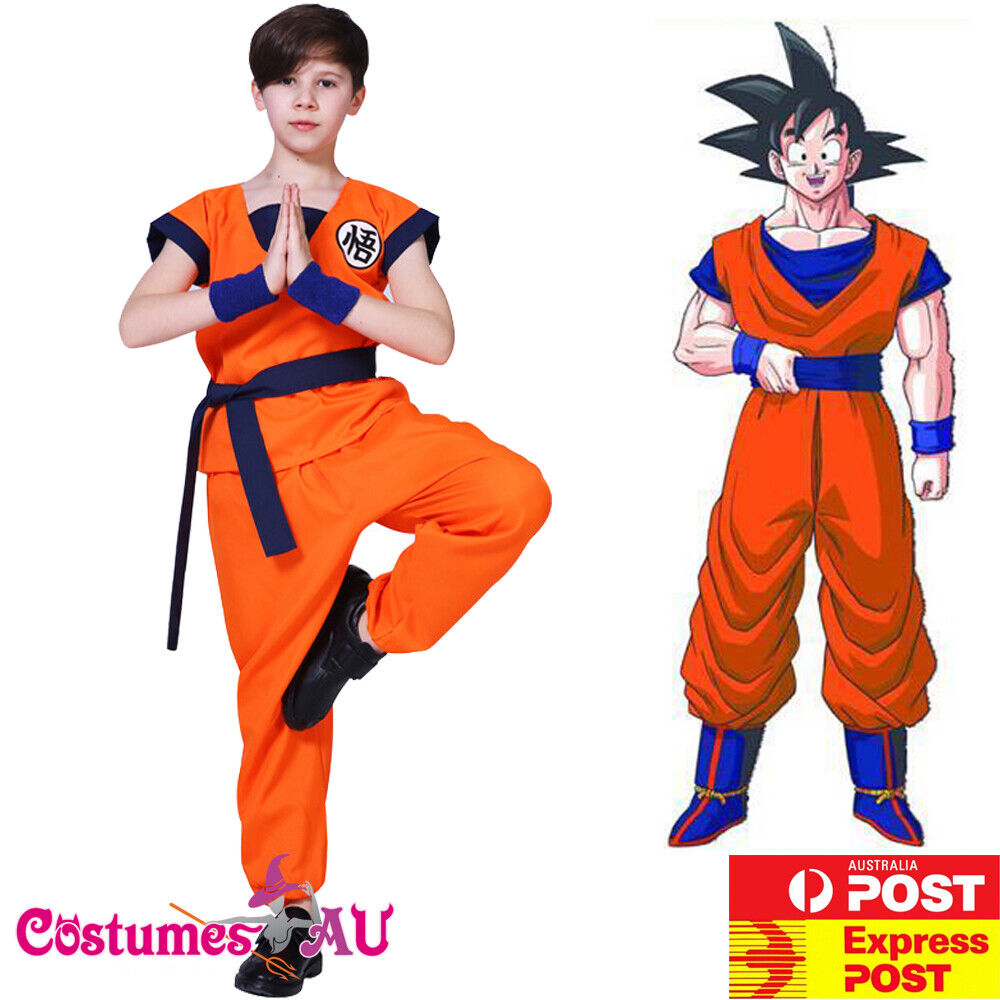 Mens Dragon Ball Z Goku Cosplay Costume Adult Dragonball Gohan Anime Outfit  | eBay