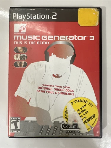 MTV Music Generator 3 This The Remix (PlayStation 2,2004) PS2 Complete Tested