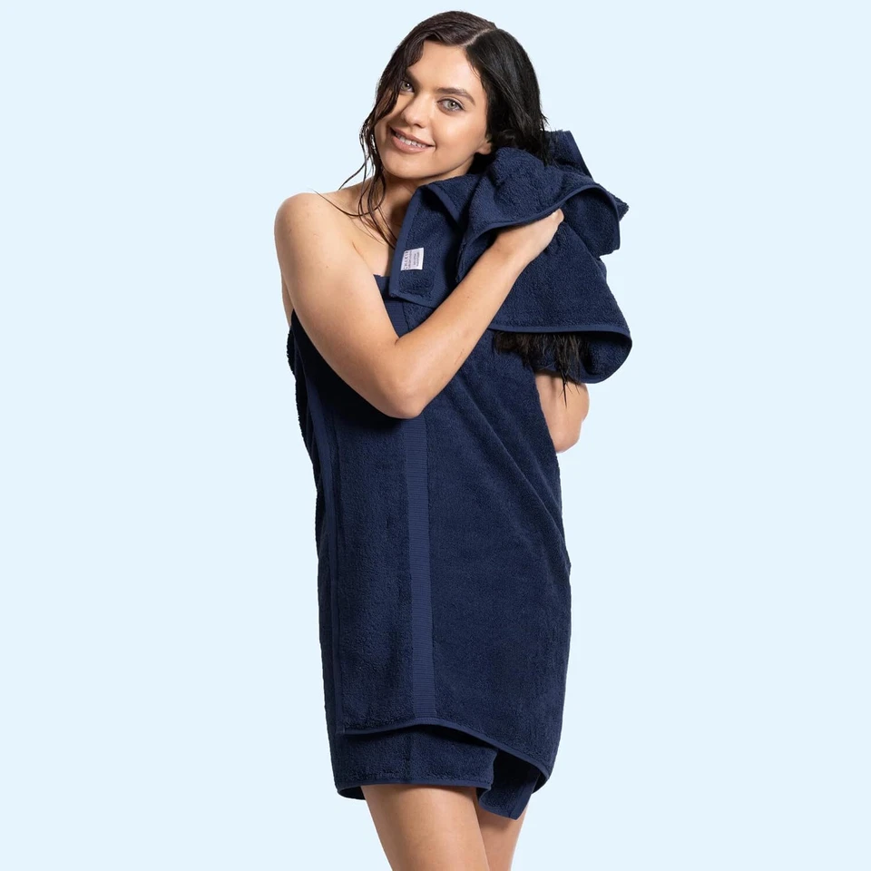 100% Cotton Turkish Bath Towels Set of 4 Premium Absorbent Soft 27x54 White - Image 3 of 4