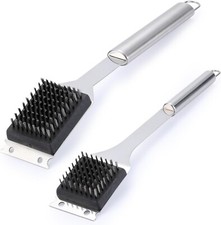 2 Pack Grill Brush and Scraper 16.5   14  Wire BBQ Grill Brush for Outdoor Grill