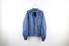 Vtg 80s Streetwear Mens Large Distressed Lined Full Zip Cafe Racer Bomber Jacket