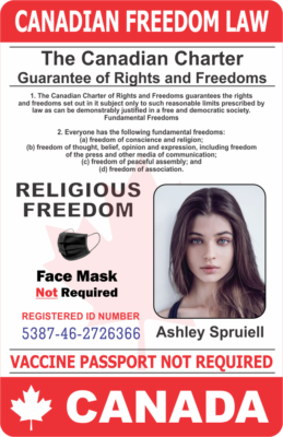 Faith Religious Exemption ID Card Badge Vaccine Mandates Freedom 