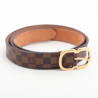 Louis Vuitton Sun Tulle Damier Belt Louis Vuitton Belt Santur Pochette Solo Only f-21510 Gray  main image 4