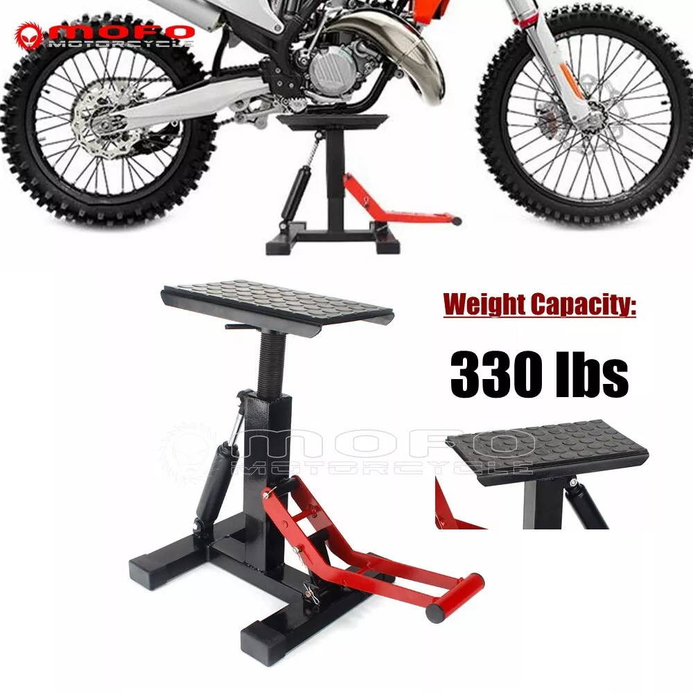 330Lbs Motorcycle Lift Jack Stand Off Road Bike Adjustable Repair