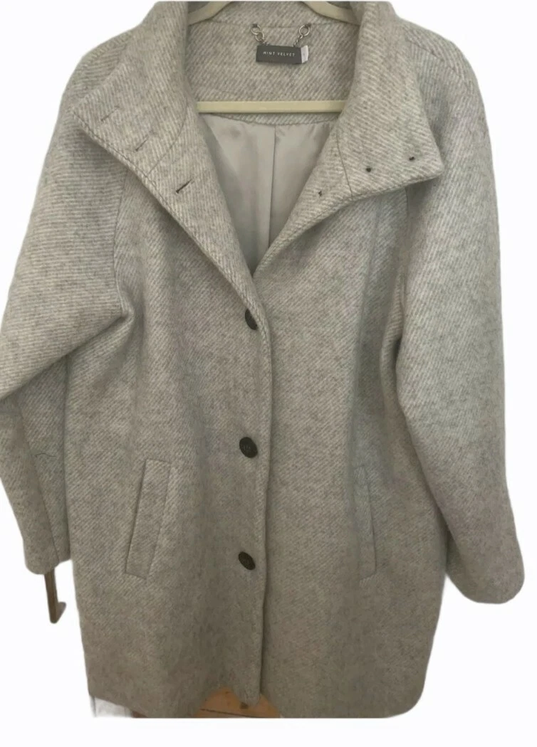 Mint velvet grey 2024 funnel neck coat
