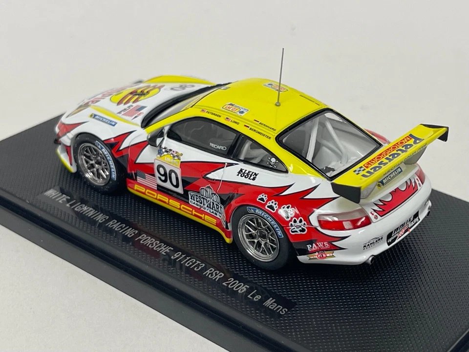 1/43 Ebbro White Lightning Racing Porsche 911 2005 Le Man Car #90 #777 CS1109 Foto 2 de 4