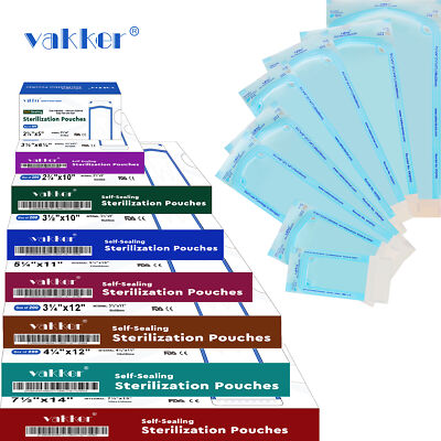 Self Sterilization Pouches Autoclave, Medical Sterilizer Bags Dental Tattoo Nail
