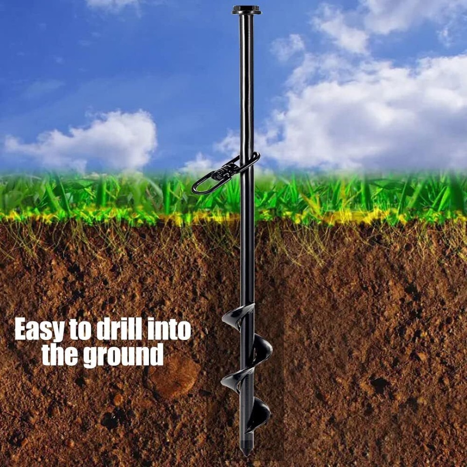 16.5”DualUse Ground Anchors(4 Pack) with THandle Hex Wrench and Power