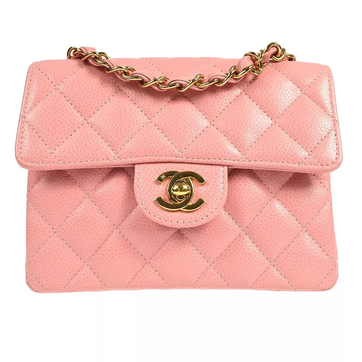 CHANEL Lambskin Quilted Bi-Color Top Handle Clutch With Chain Black Pink  1240431