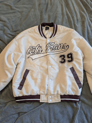 Iets Frans Men's Size Small Tan Brown Varsity Jacket Coat