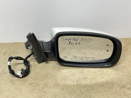 2012-14 Chrysler 300 Right Side White Door Mirror Memory Auto Dim Blind Spot OEM
