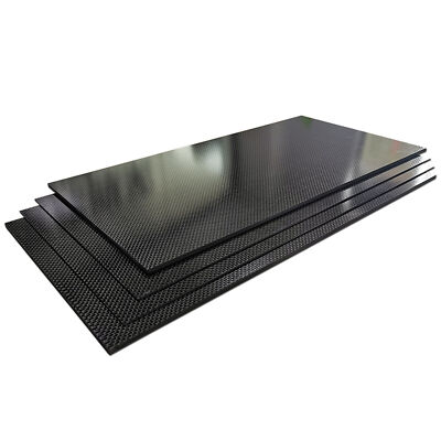 Glossy Plain Weave Carbon 3K Carbon Fiber Sheet Panel - 500mm X 250mm X 3mm Plain Weave Glossy Surface Pure Carbon Fiber Board Carbon Fiber Sheet 3mm