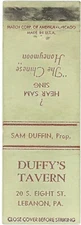 Duffy's Tavern And The Chinese Honeymoon Song By Sam, PA Vintage Matchbook Cover