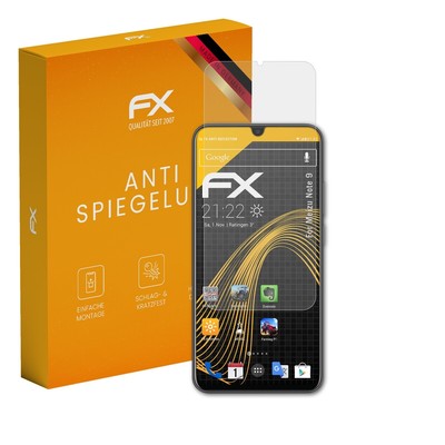 atFoliX 3x Displayfolie für Meizu Note 9 Schutzfolie matt&stoßfest Folie