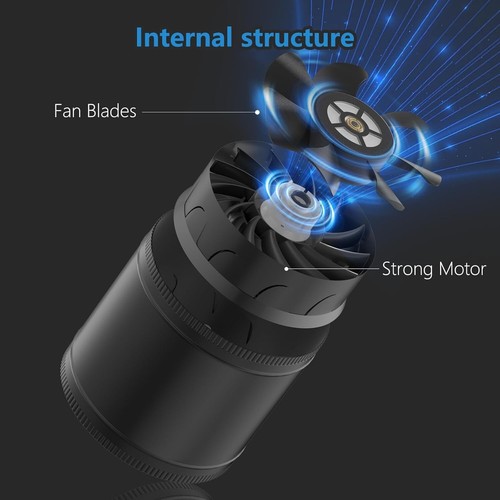 Black 8" Inline Booster Duct Fan with Speed Controller 623 CFM Airflow Low Noise - Picture 5 of 7