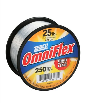 Zebco Omniflex Monofilament High Strength Fishing Line 25 Pound Tested 250 Yards