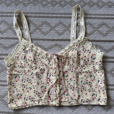 Urban Outfitters Yellow Floral Lace Trim CamiTop - Size XS