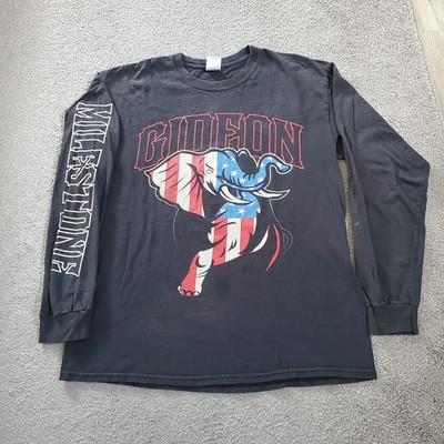 Gideon shirt Mens Large Black Metal Band Metalcore Milestone 