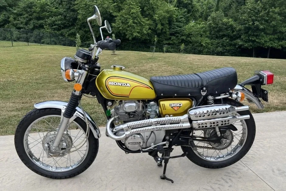 FUNDA ASIENTO HONDA CL350 CL 350 SCRAMBLER REPUESTO 1972 - 1973 CON LOGO Foto 3 de 4