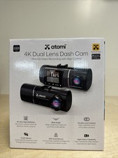 Atomi 4K Dual Lens Dash Cam Ultra HD GPS WiFi Night Vision