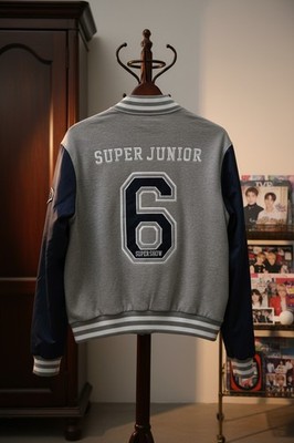 SUPER JUNIOR Super Show 6 World Tour Japan Limited Official Varsity Jacket Mens