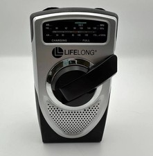 Lifelong AM/FM Hand Powered Crank Emergency Weather Radio Battery Free Camping