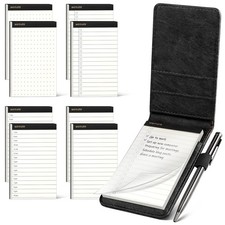 10 Pieces Small Notepad Holder Set Pocket Notebook - Mini Pocket Notepad Hold...