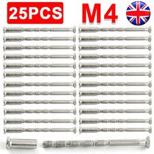 M4 Through Door Handle Screw & Bolt Kit w/ Sleeve -  Fixings Handles & Knobs UK