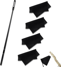 Flute Cleaning Kit Flute Cleaning Rod with 3Pcs Cloth Flutes Cleaner Kit for Flu