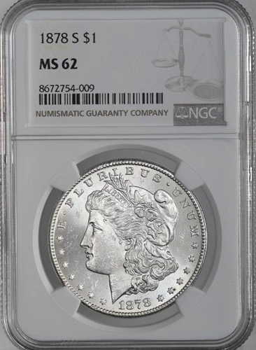 1878-S  $1  MORGAN SILVER DOLLAR  "SAN FRANCISCO"  NGC MS62  #8672754-009