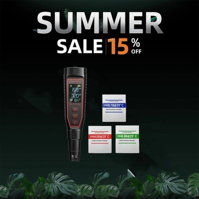 Spider Farmer 5-in-1 TDS/PH Hydroponic Meter Kit with a high-sensitivity sensor