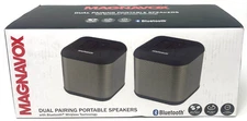Magnavox Dual Pairing Portable Speakers w/ Bluetooth Sealed Solo Mode Partner
