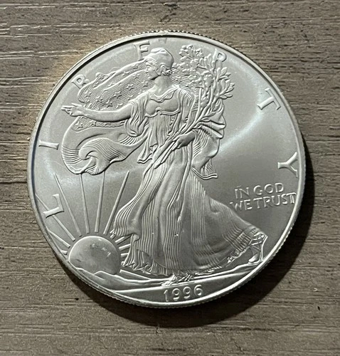 1996 AMERICAN SILVER EAGLE 1 OZ .999 FINE SILVER